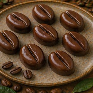 Silikonform Kaffeebohnen - perfekt für feine Desserts & Schokolade