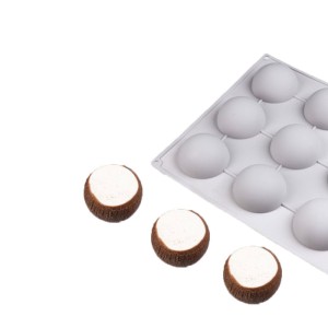 Silikonform Vollkugel ( Kokosnuss ) - perfekt für feine Desserts & Schokolade