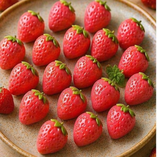 Mini Erdbeer Silikonform – 20 Fach | Für kreative Desserts & Pralinen - 1ZS010 -