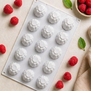 Mini Himbeere Silikonform – 16 Fach | Für kreative Desserts & Pralinen
