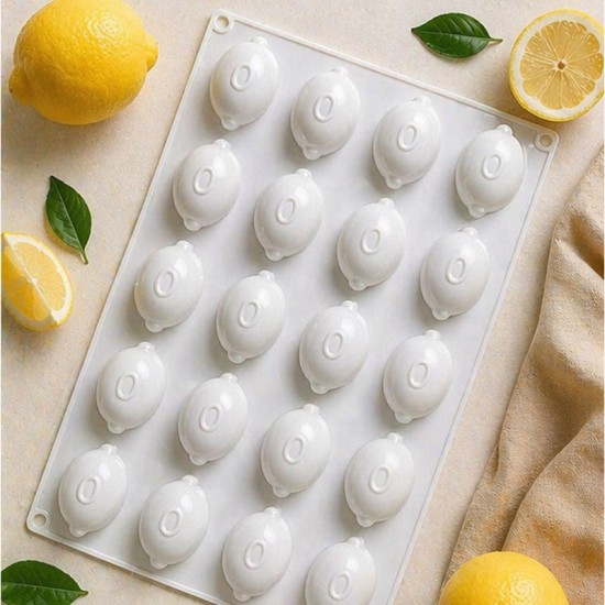 Mini Zitrone Silikonform – 20 Fach | Für kreative Desserts & Pralinen - 1ZS015 -