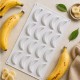 Mini Banane Silikonform – 15 Fach | Für kreative Desserts & Pralinen - 1ZS011 -