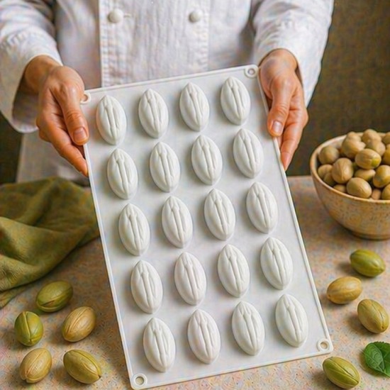 Mini Pistazie Silikonform – 18 Fach | Für kreative Desserts & Pralinen - 1ZS013 -