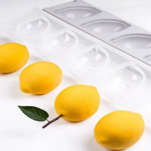 Silikonform Zitrone mit Deckel - perfekt für feine Desserts & Schokolade