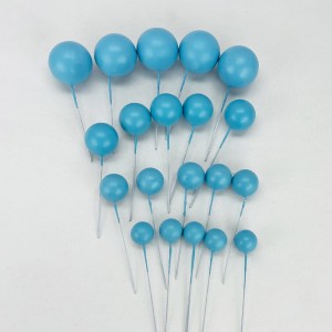 Tortendeko Kugeln | Mini Bälle Tortendeko Ballon | Kuchen Ball Topper | Deko Schaum Ball | Bälle Cake Topper 20 stück Blau