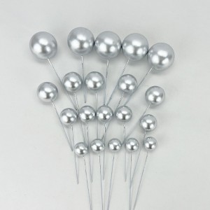 Tortendeko Kugeln | Mini Bälle Tortendeko Ballon | Kuchen Ball Topper | Deko Schaum Ball | Bälle Cake Topper 20 stück Silber