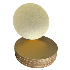 1,2 cm Cake Board | Tortenunterlage Rund Cakeboard | Karton Pappe | Kuchenplatte | Tortenplatte für Torten und Kuchen Gold 24 cm