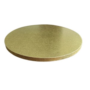 1,2 cm Cake Board | Tortenunterlage Rund Cakeboard | Karton Pappe | Kuchenplatte | Tortenplatte für Torten und Kuchen Gold 24 cm