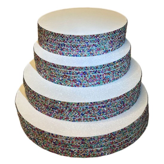 Pasta Altlığı / Cake Board – Mermer Desenli Beyaz Altın Detaylı 28 cm - kn304-1ad Pasta Altlığı / Cake Board – Mermer Desenli Beyaz Altın Detaylı 28 cm - kn304-1ad - Mytortenland