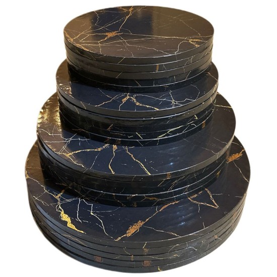 Pasta Altlığı / Cake Board – Mermer Desenli Siyah - Altın Detaylı 36 cm - kn310-1ad Pasta Altlığı / Cake Board – Mermer Desenli Siyah - Altın Detaylı 36 cm - kn310-1ad - Mytortenland