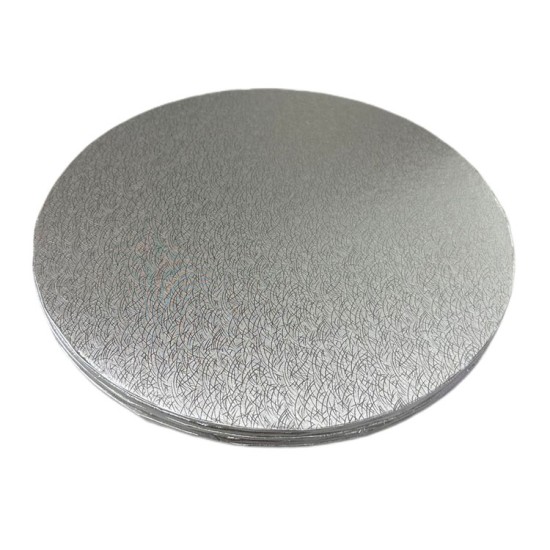 3mm Hochwertiges Tortenplatte mit Silberner Beschichtung / Paper Cake Board 28 cm 5 Stück - Kn257-5 - Mytortenland