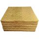 3cm Cake Board | Tortenunterlage Rund | Cake Drum | Karton Pappe | Kuchenplatte | Tortenplatte für Torten und Kuchen Gold 40x40 cm - KN213 - Mytortenland