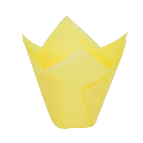 Muffin Tulpen Form Papier / Tulpen Muffinförmchen Gelb 100 Stück - KN31 - Mytortenland