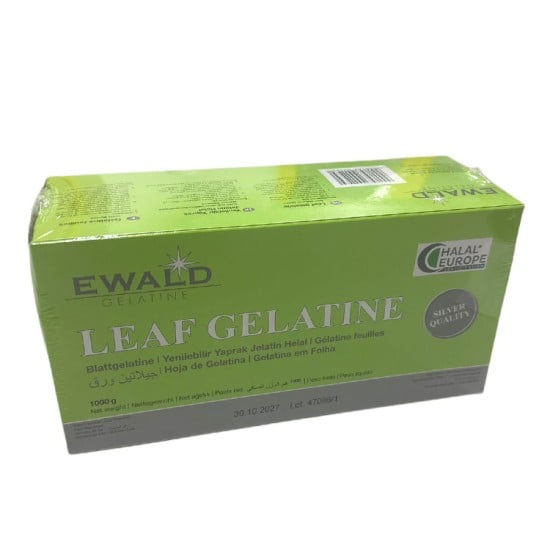 HALAL Rinder Gelatine | Blattgelatine 1Kg Silber ( EWALD ) - E1001 - Katsan Gıda