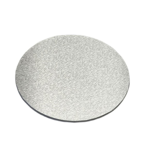 5mm Kalınlığında Gümüş Kaplama Lüks Ahşap Cake Baord / Woeden Board 28 cm - KN246-5ad - Mytortenland