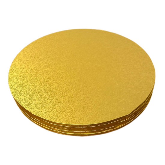 3mm Kalınlığında Altın Kaplama Lüks Ahşap Cake Baord / Woeden Board 32 cm - KN230-5ad - Mytortenland