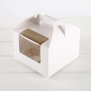 Cupcake Box Pencereli / Muffin Box / Cup Cake Box 4 ' lü