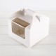 Cupcake Box mit Sichtfenster / Muffin Box / Cup Cake Box 4  lü - CBH4 - Mytortenland