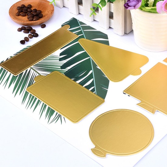 Adet Pasta / Bambu Altlığı Altın Renkte 100 adet - TMB118 - Mytortenland