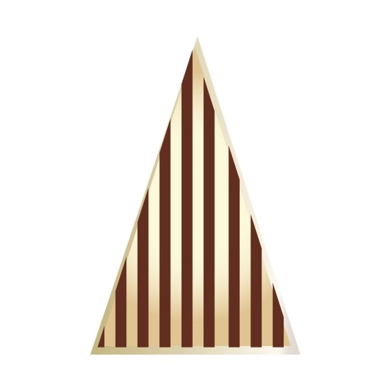 Schokoladenaufleger Dreieck Vertikal Liniert  384 Stück - Us-002 - Vitray