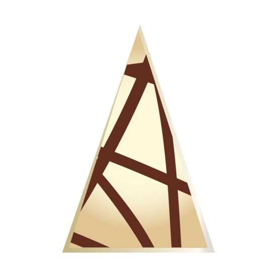 Schokoladenaufleger Dreieck mit Muster 384 Stück - Us-001 - Vitray