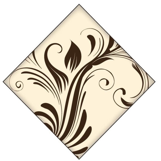 Schokoladenaufleger Quadratisch mir orientalischem Muster 288 Stück - Ks-029 - Vitray