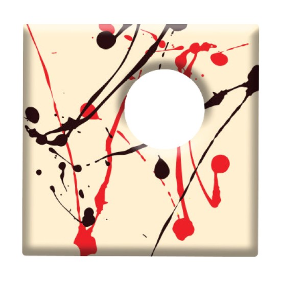 Schokoladenaufleger Quadratisch mit Loch Flecken Muster Rot 288 Stück - dk-001 - Vitray