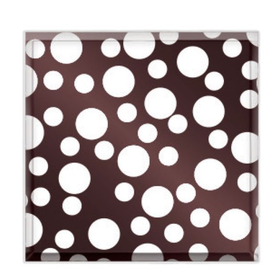 Schokoladenaufleger Quadratisch mit Punkten 288 Stück - Bt-024 - Vitray