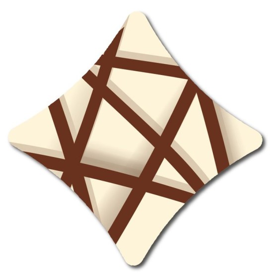 Cikolata Dekor beyaz Dört Köse desenli 288 Adet - BKL-002 - Vitray