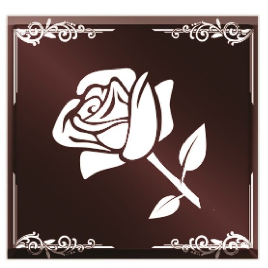 Schokoladenaufleger Dunkel Quadratisch Rose 288 Stück - Ks-Bt-030 - Vitray