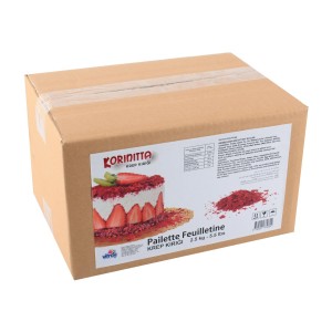 Gebäckbrösel - pailleté feuilletine ( Crunchy ) 2,5 Kg  Erdbeere