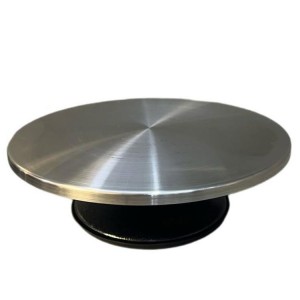 Professionelle Edelstahl Torten Drehteller - Cake Turn Table 30 cm Schwarz