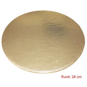 Tortenunterlage / Tortenuntersetzer Rund Gold 28 cm 10 stk.