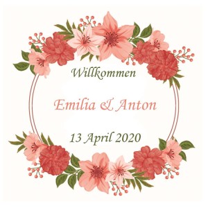 Thema Blumen Viereck ( Madlen & Box ) Selbst Sticker - Etiketten 