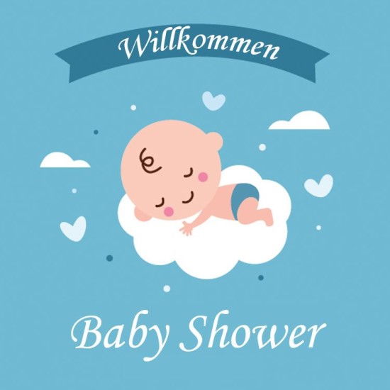 Baby Shower Viereck ( Madlen & Box ) Selbst Sticker - Etiketten - B002 - Mytortenland