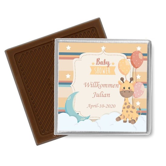 Baby Shower Viereck ( Madlen & Box ) Selbst Sticker - Etiketten - B004 - Mytortenland