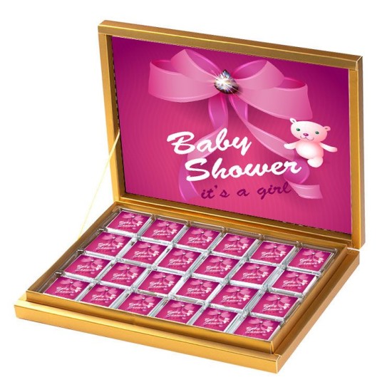 Baby Shower Viereck ( Madlen & Box ) Selbst Sticker - Etiketten - B005 - Mytortenland