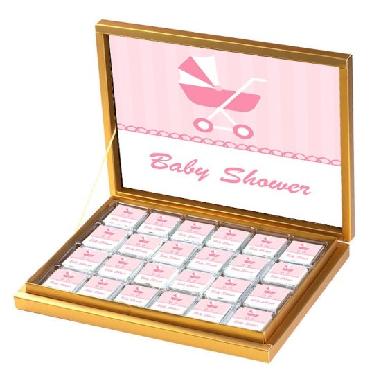 Baby Shower Viereck ( Madlen & Box ) Selbst Sticker - Etiketten - B011 - Mytortenland