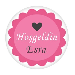 Baby Shower Temalı Yuvarlak Etiketinizi Kendiniz Tasarlayın