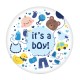 Baby Shower Temalı Yuvarlak Etiketinizi Kendiniz Tasarlayın - KVN024 - Mytortenland