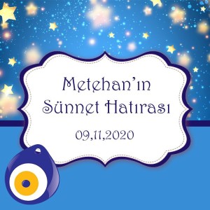 Mevlüt / Sünnet Temalı Kare Kendin Tasarla Sticker Etiket