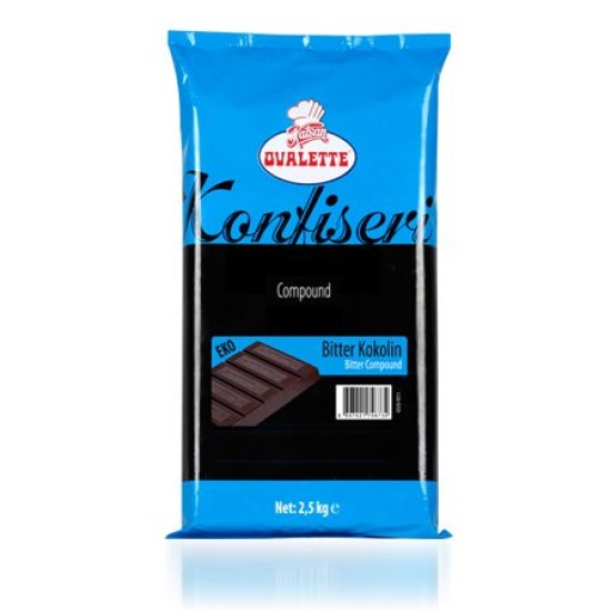 Konfiserie Bitter Schokolade ( Bio ) 2,5 Kg - 050-951 - Katsan Gıda