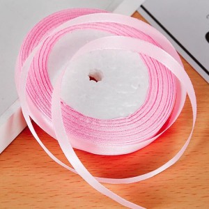 Pembe Renkte Kurdele Bant 0,5 cm 25 Metre