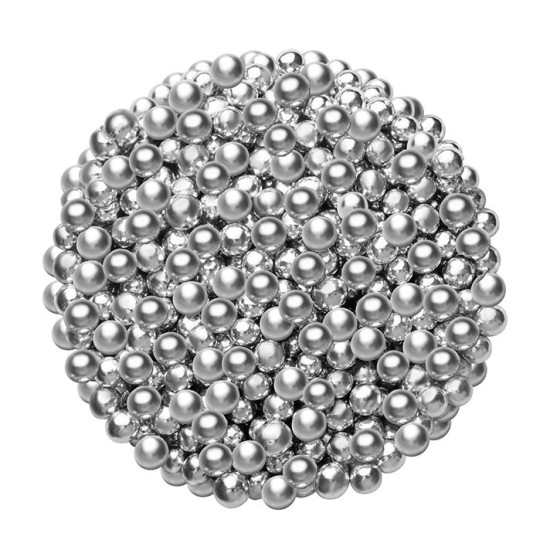 Zucker Deko-Perlen Silber 5 mm 45g - DG-No2-2611 - Dr Gusto