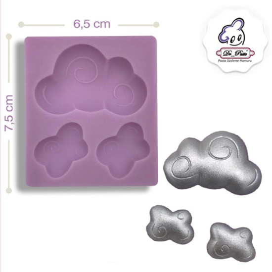 Verschiedene Wolken Silikon Form - 00352 - Dr Paste