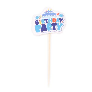 Blau Happy Birthday Partypicker 10 Stück