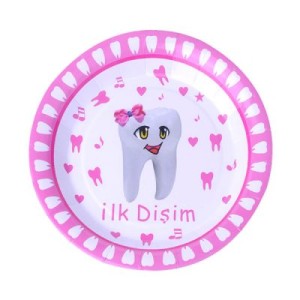 Pembe ilk Dişim Parti Tabak