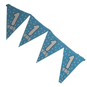 1 Jahr Blau  Party Banner / Wimpelkette