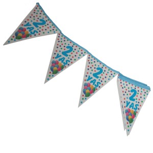 2 Jahr Blau  Party Banner / Wimpelkette