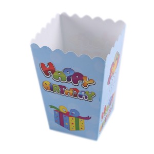 Blau Happy Birthday Popcorn Box Gepunktet 10 stück